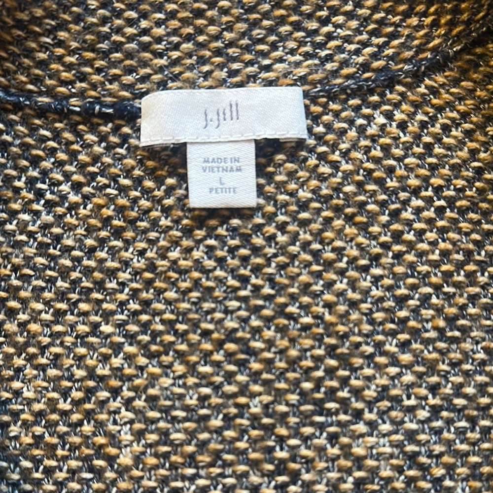 J.Jill Black and Tan Knit Sweater